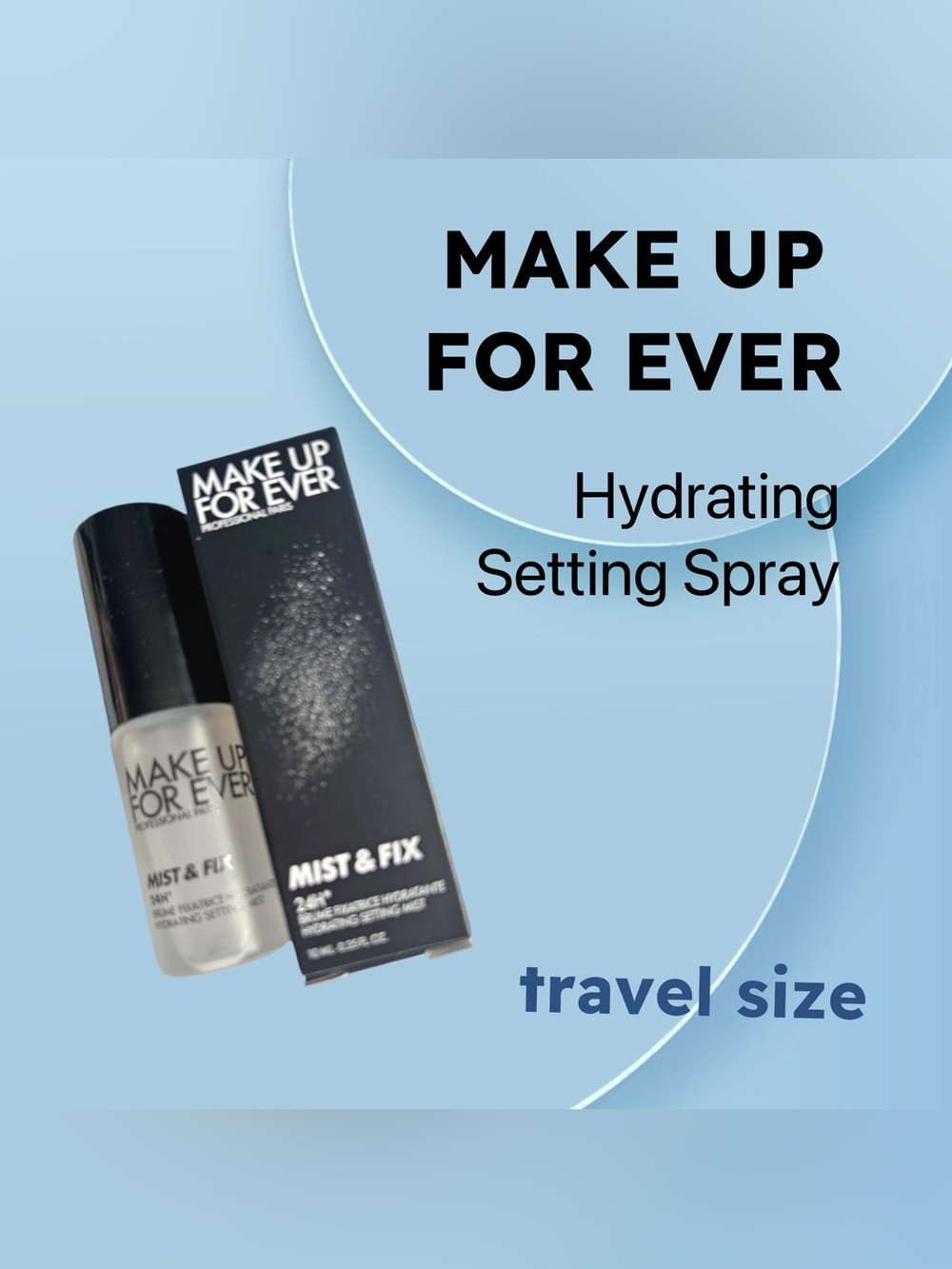 🇫🇷🆕NIB MAKE UP FOR EVER |TRAVEL| Iconic Mist & Fix 24HR Hydrating Setting Spray